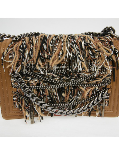 CHANEL Paris Dallas Boy Flap Bag in Brown Tweed, Fringes and Chains