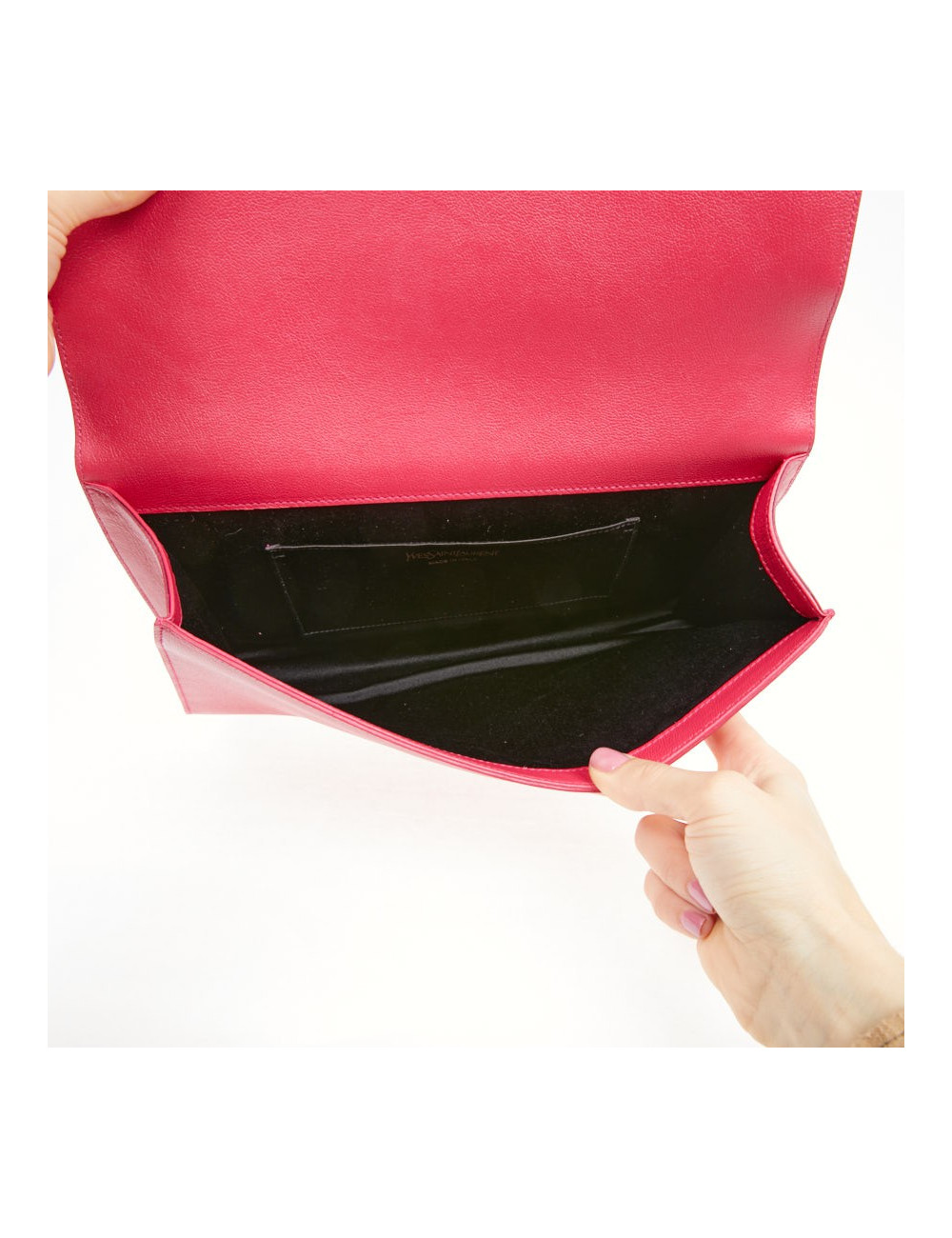 Pochette Yves Saint Laurent Belle de Jour cuir rose