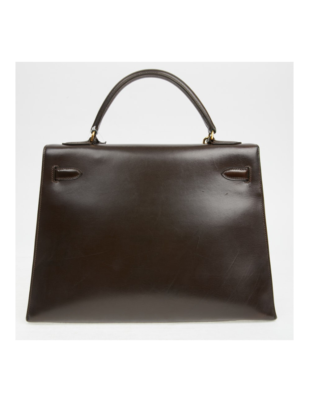 Kelly 32 marron box Hermès vintage