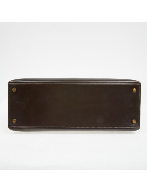 Kelly 32 marron box Hermès vintage