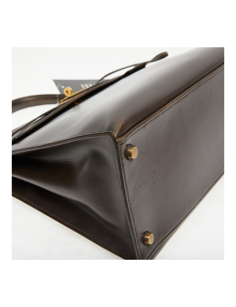 Kelly 32 marron box Hermès vintage