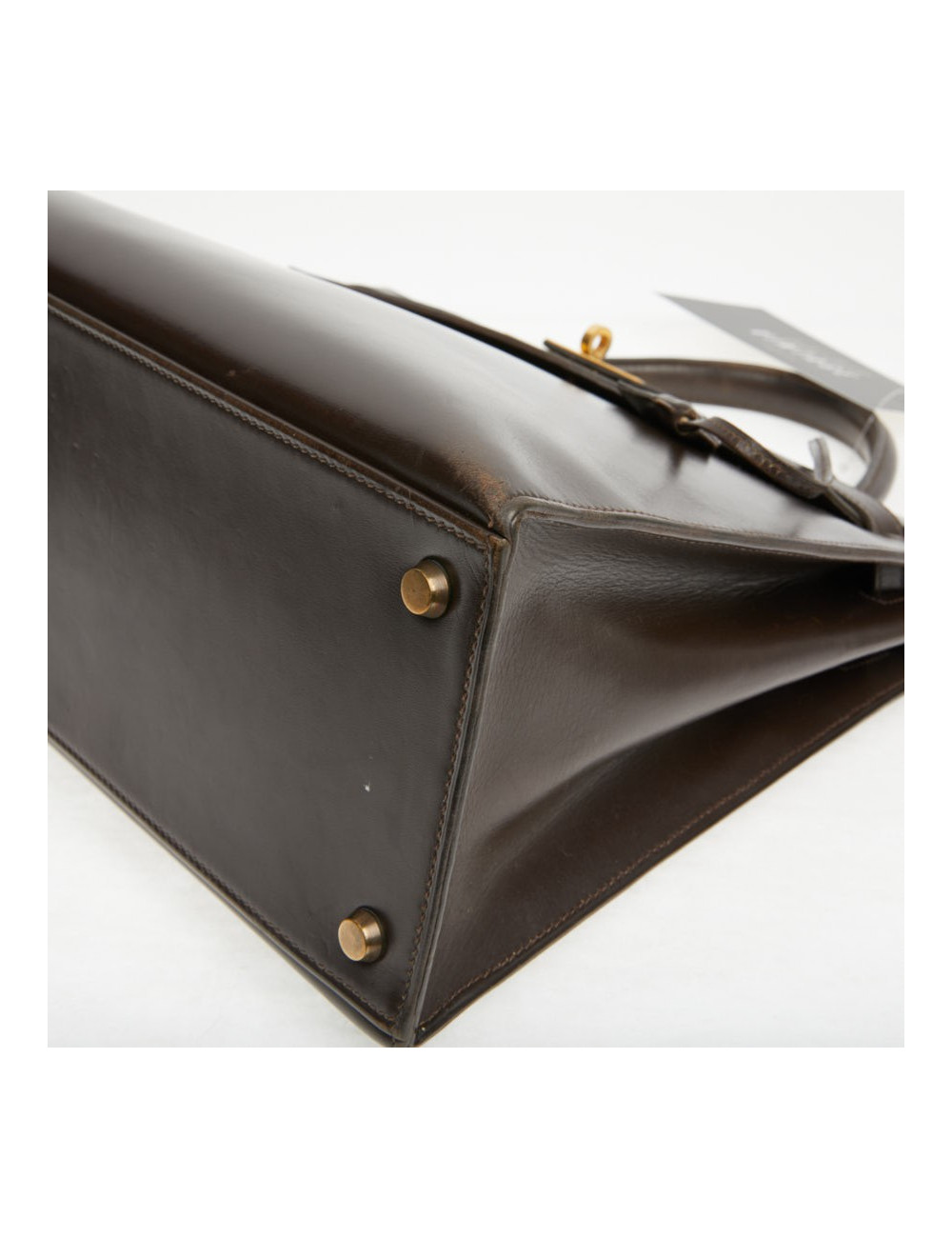 Kelly 32 marron box Hermès vintage