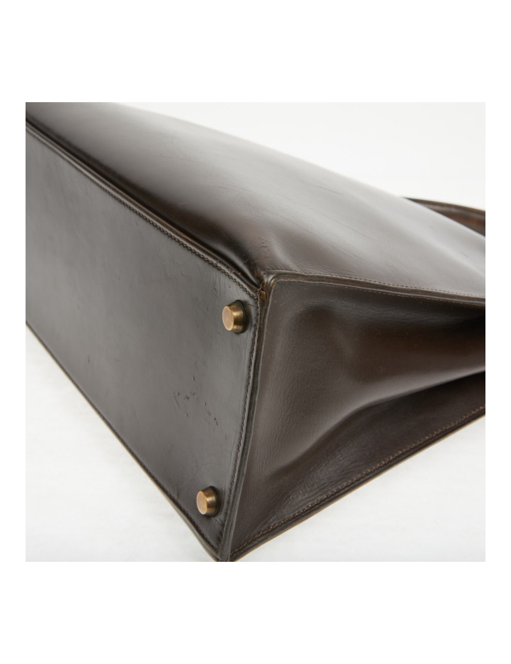 Kelly 32 marron box Hermès vintage