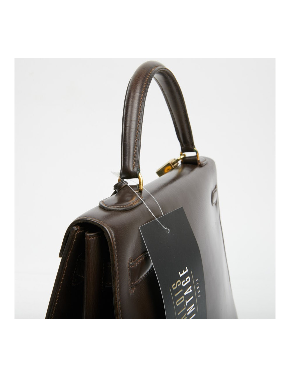 Kelly 32 marron box Hermès vintage