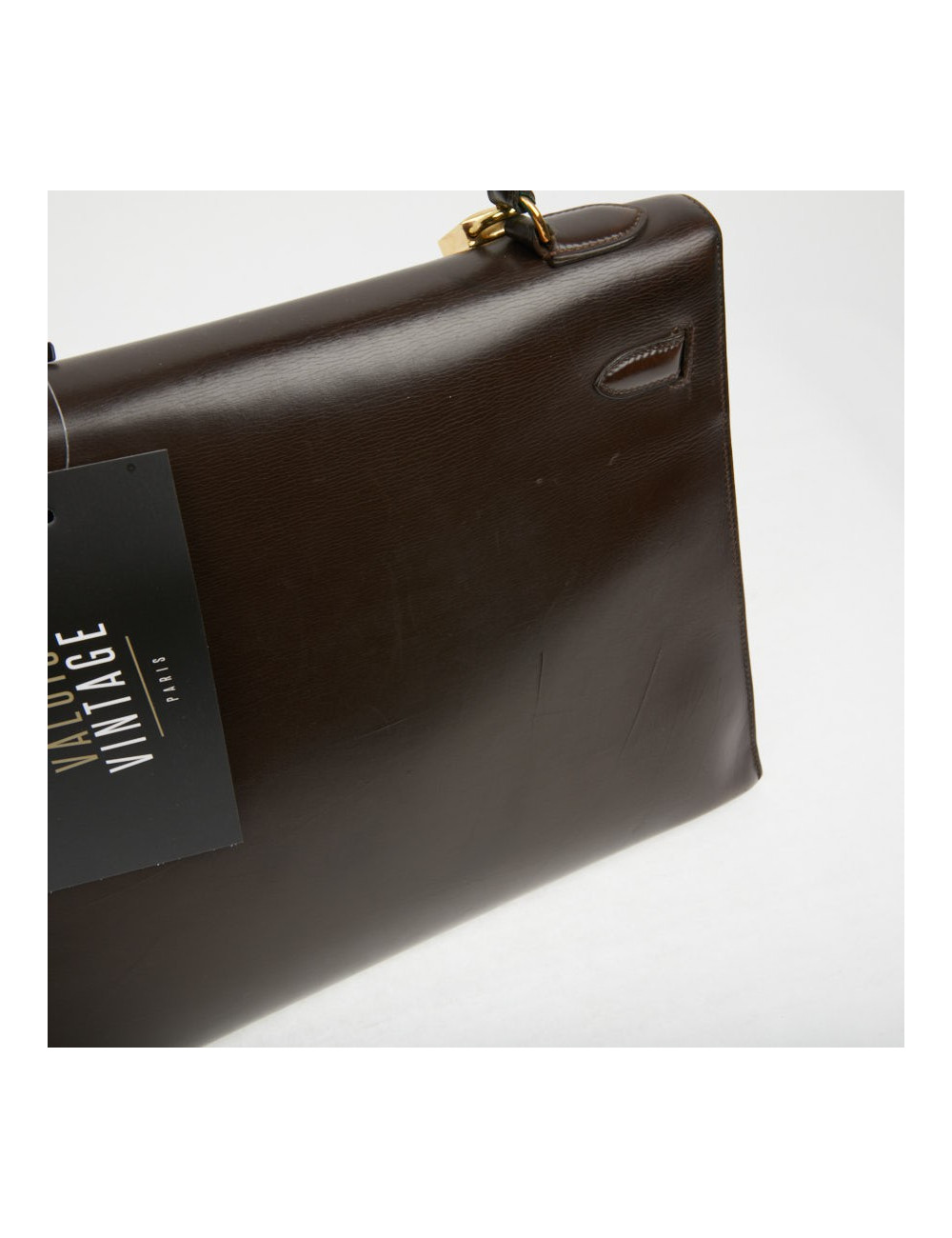 Kelly 32 marron box Hermès vintage