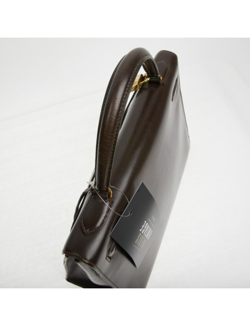 Kelly 32 marron box Hermès vintage