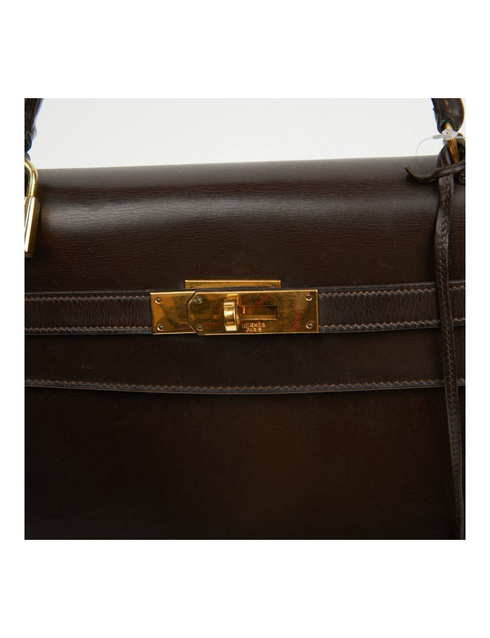 Kelly 32 marron box Hermès vintage