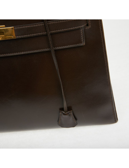 Kelly 32 marron box Hermès vintage