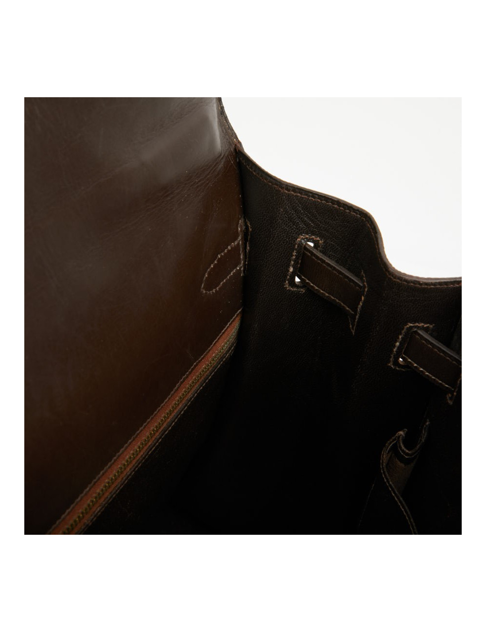 Kelly 32 marron box Hermès vintage