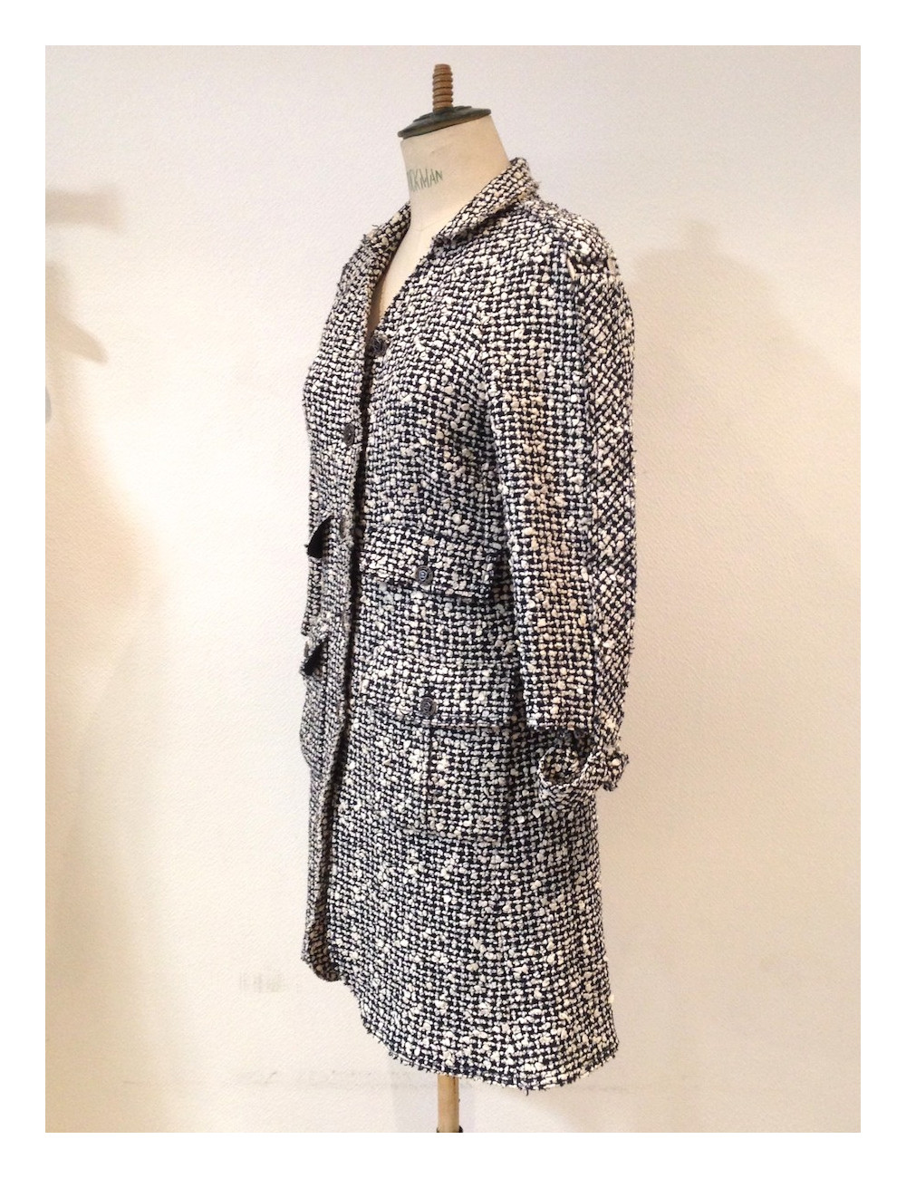 Manteau CHANEL tweed T38