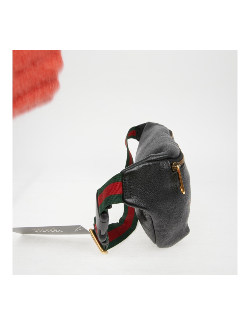 Ceinture banane Gucci noir grainé