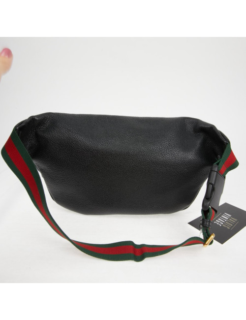 Ceinture banane Gucci noir grainé