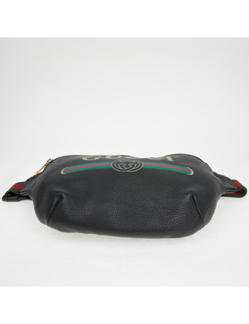 Ceinture banane Gucci noir grainé