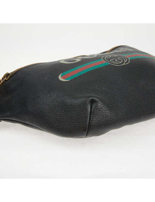 Ceinture banane Gucci noir grainé