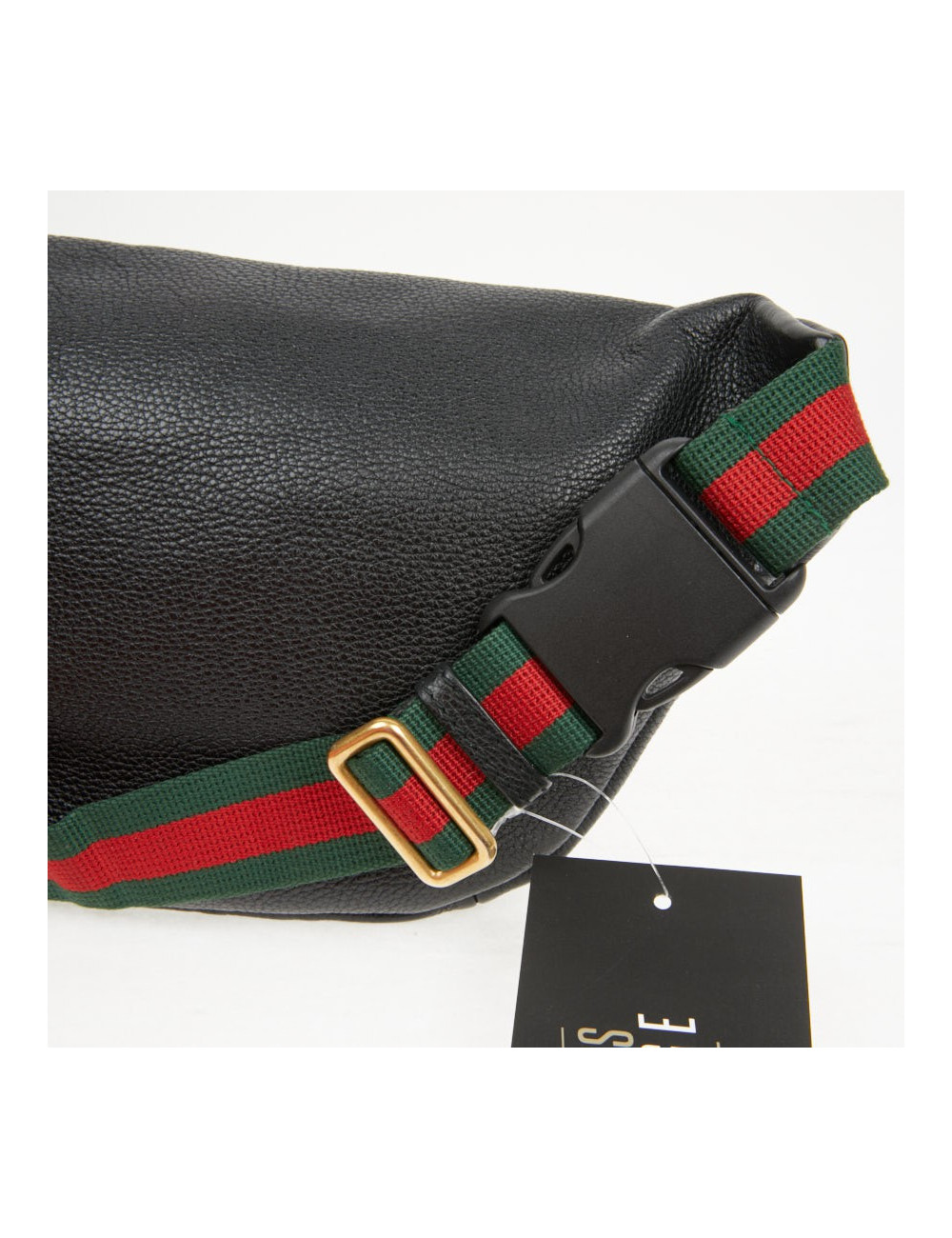 Ceinture banane Gucci noir grainé