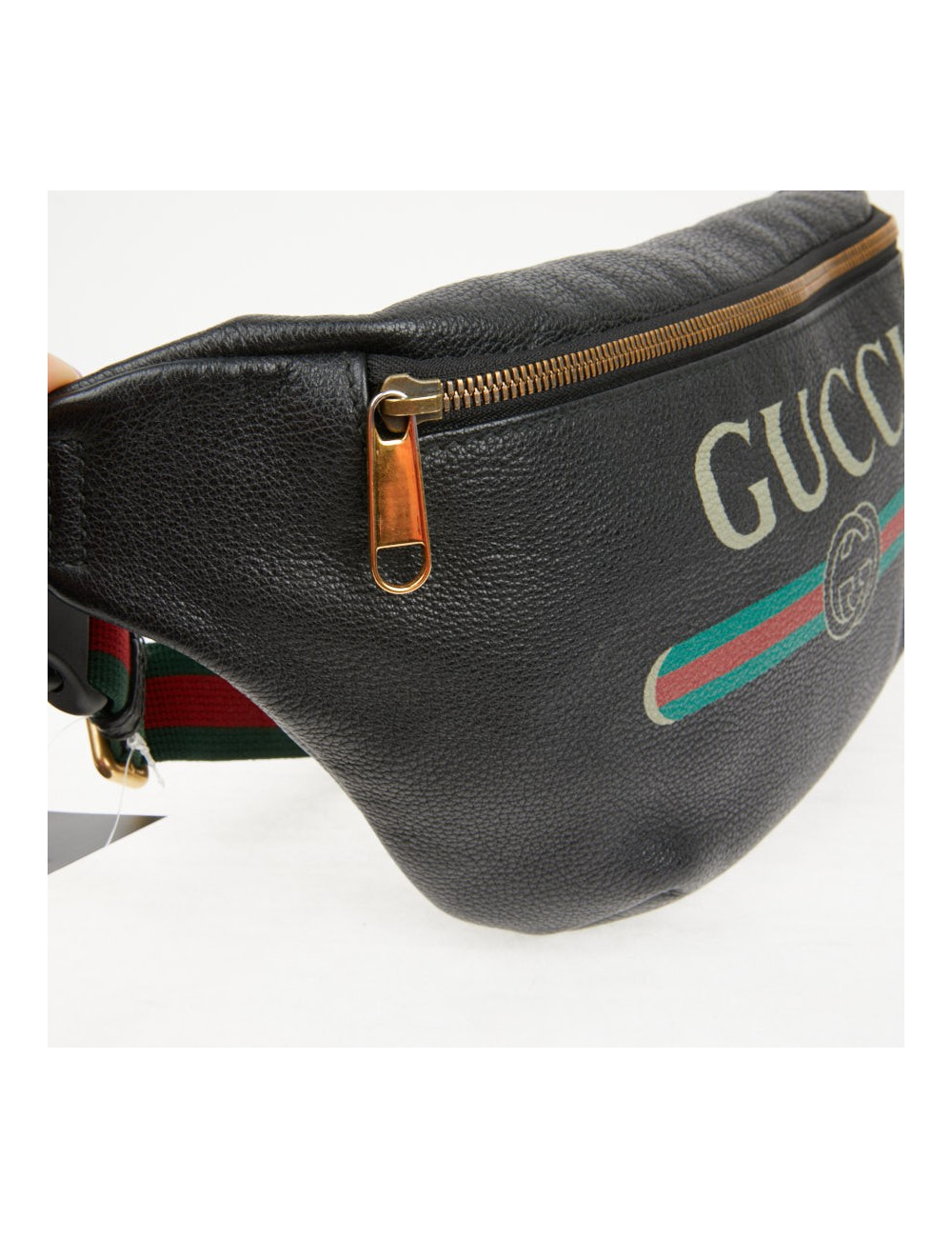Ceinture banane Gucci noir grainé
