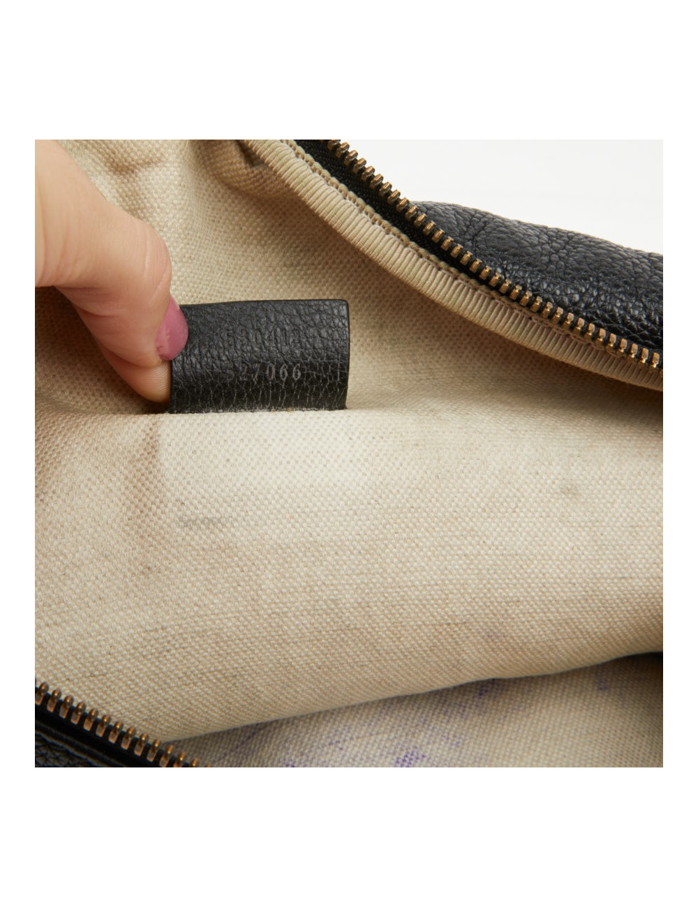 Ceinture banane Gucci noir grainé