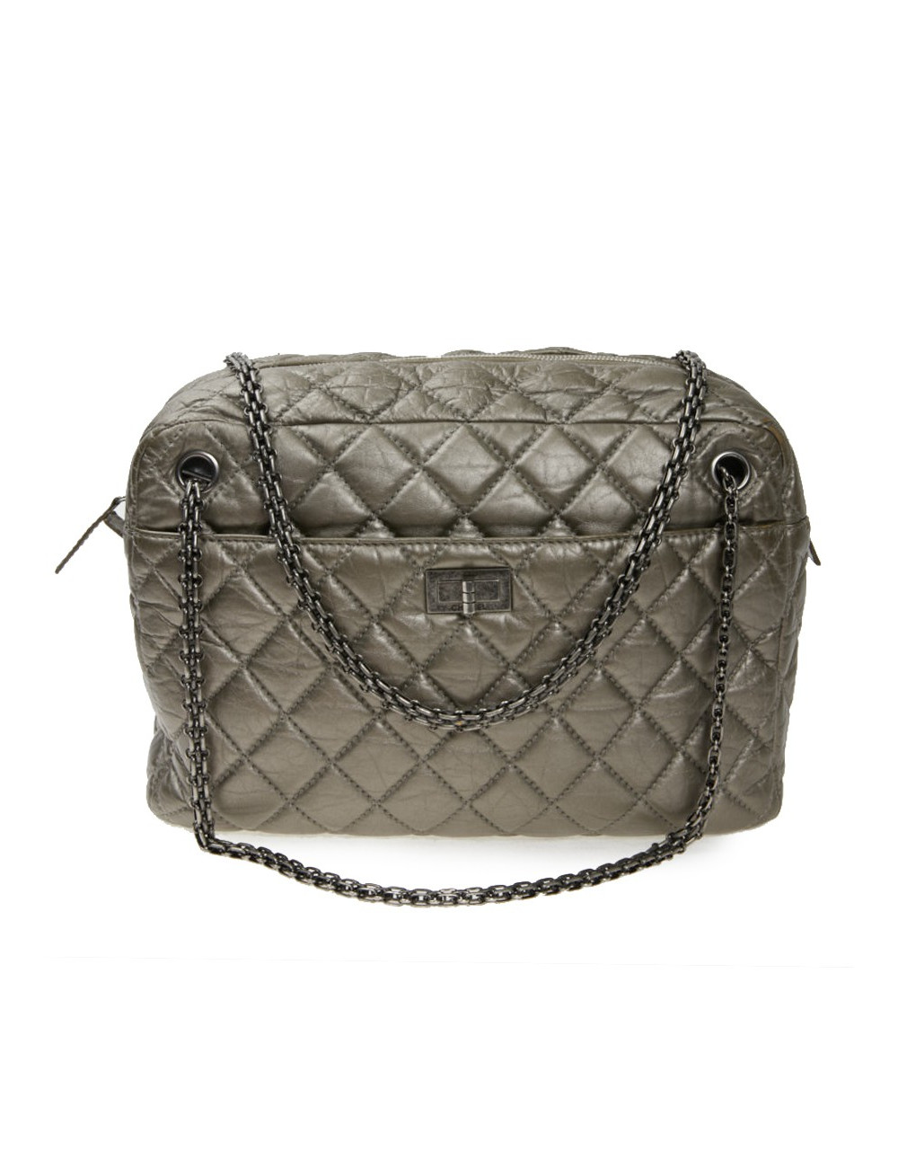 Sac Caméra Chanel GM cuir or bronze pâle mat