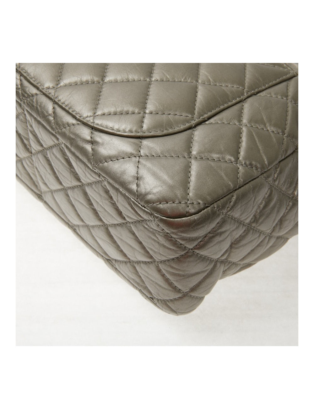 Sac Caméra Chanel GM cuir or bronze pâle mat