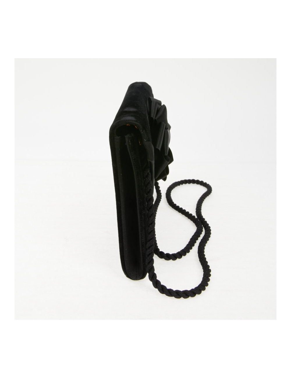 Sac pochette Christian Dior velours noir vintage