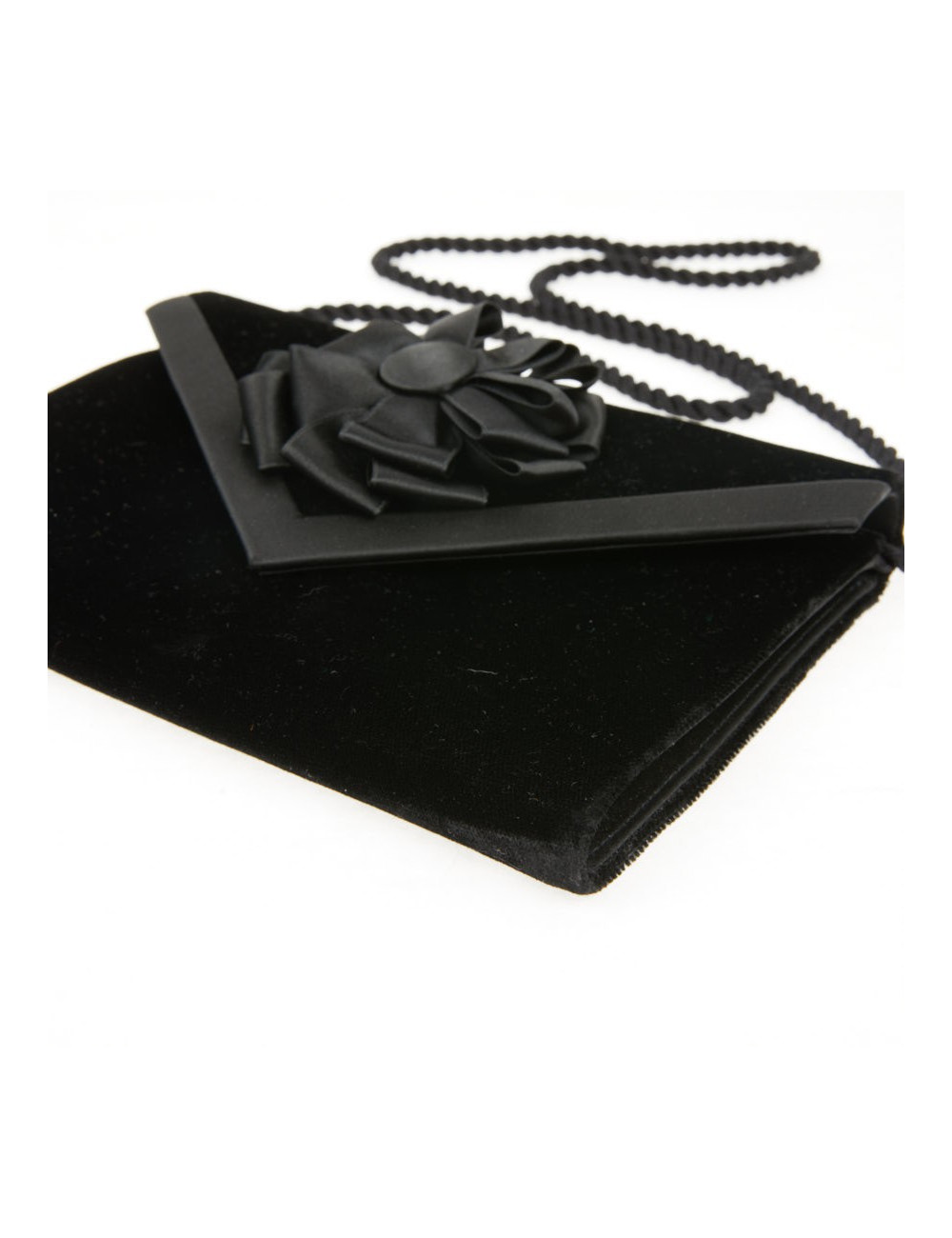 Sac pochette Christian Dior velours noir vintage