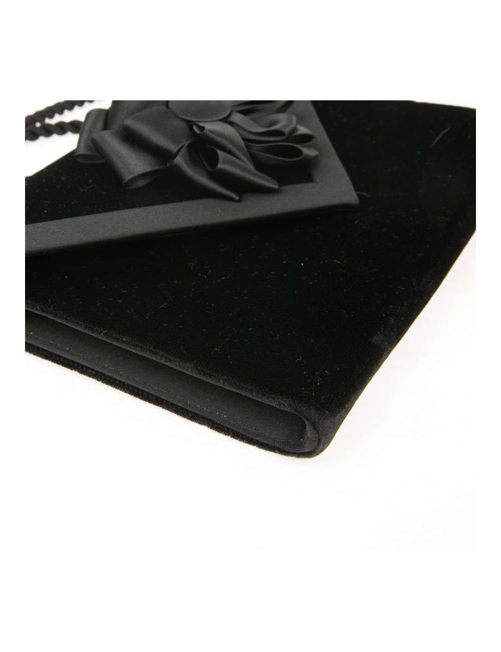 Sac pochette Christian Dior velours noir vintage