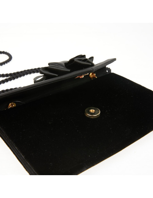 Sac pochette Christian Dior velours noir vintage