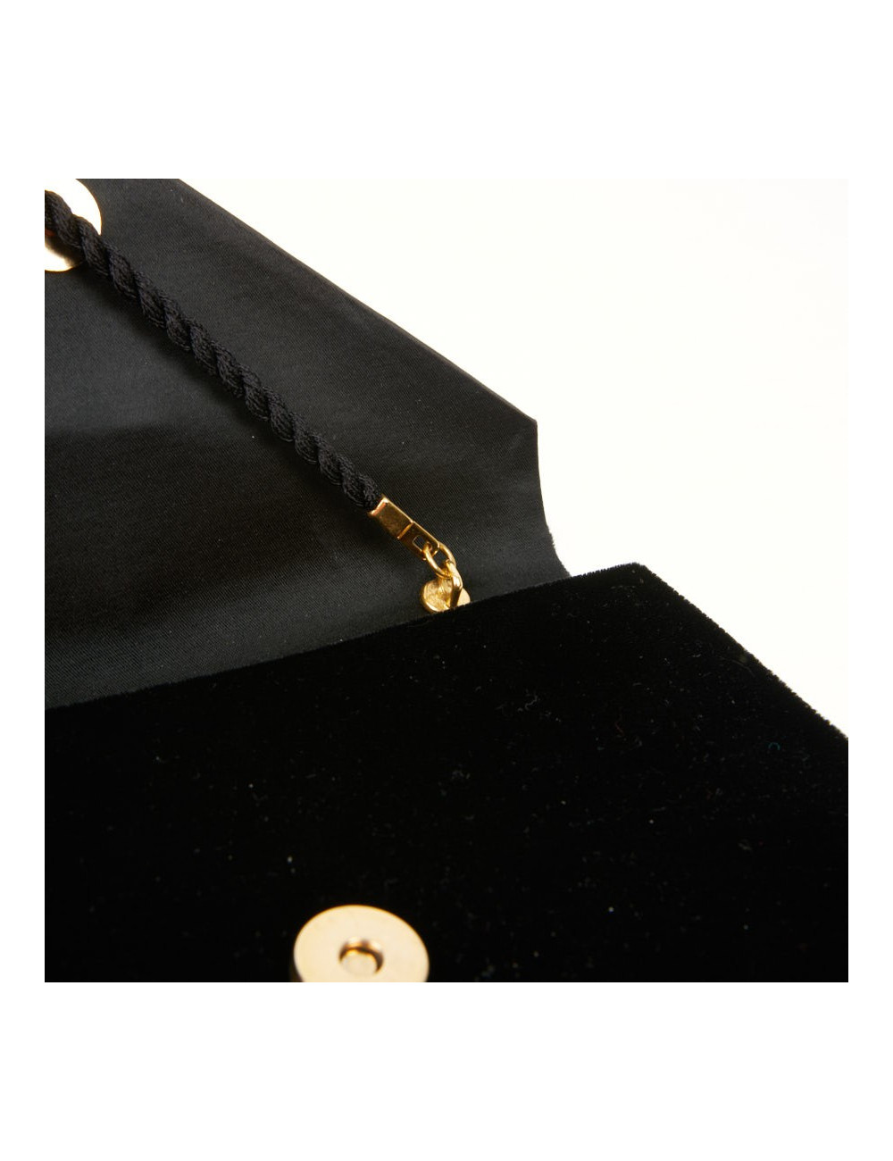 Sac pochette Christian Dior velours noir vintage