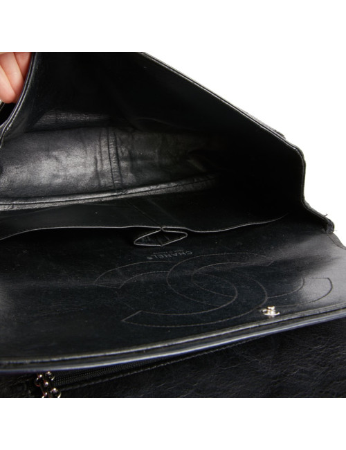 2.55 Chanel cuir vieilli noir