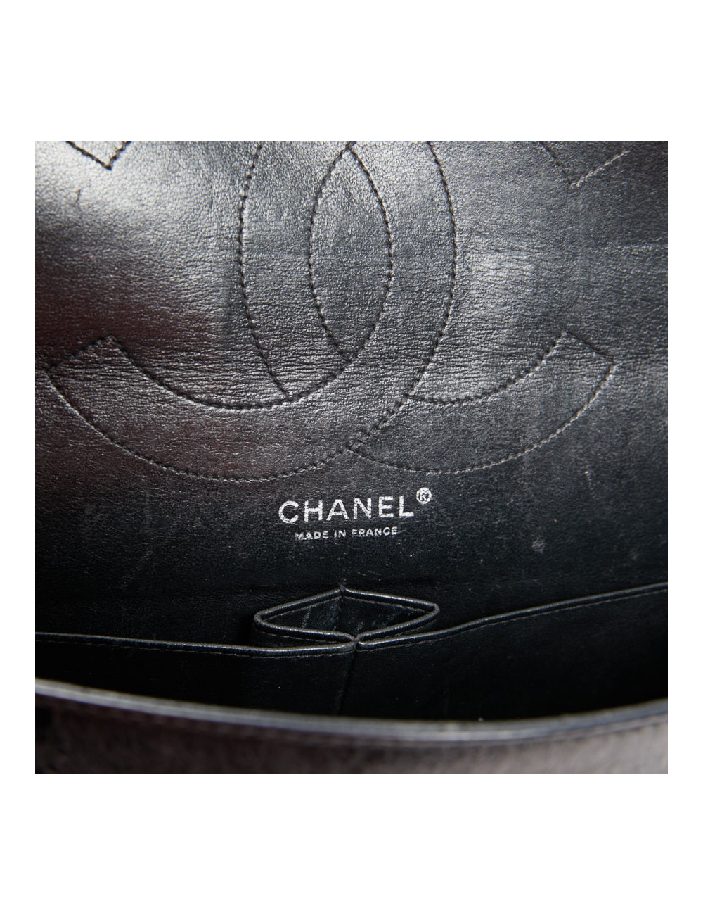 2.55 Chanel cuir vieilli noir