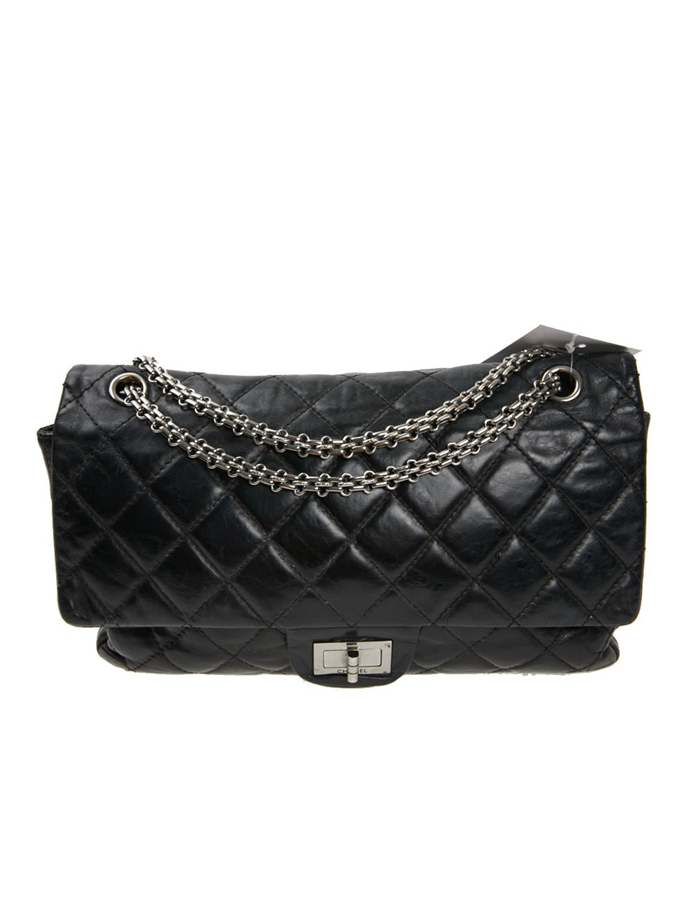 2.55 Chanel cuir vieilli noir