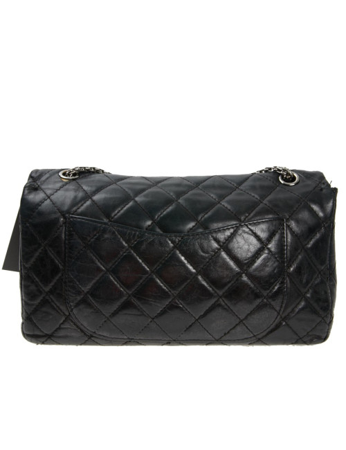2.55 Chanel cuir vieilli noir