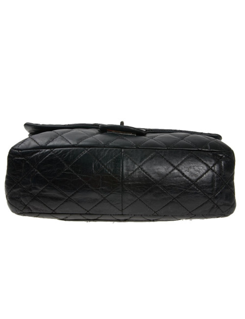 2.55 Chanel cuir vieilli noir