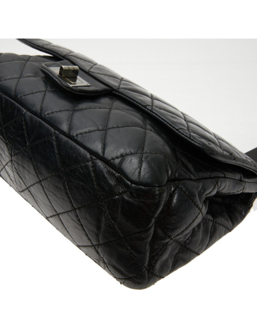 2.55 Chanel cuir vieilli noir