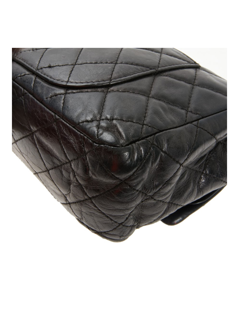 2.55 Chanel cuir vieilli noir