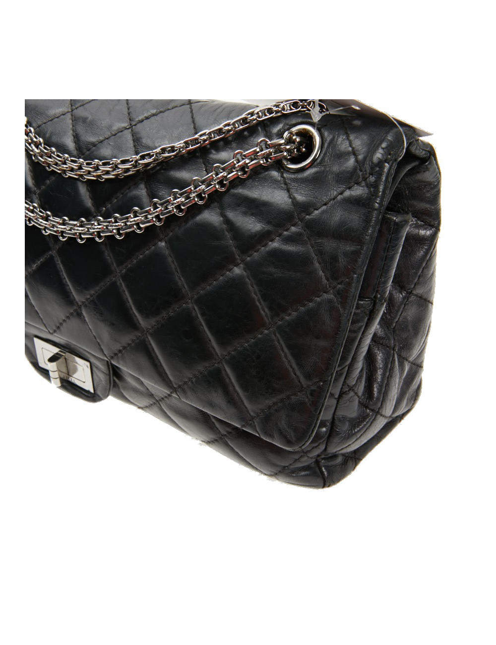 2.55 Chanel cuir vieilli noir