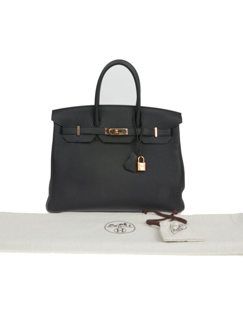 Sac à main Birkin 35 Hermès togo noir