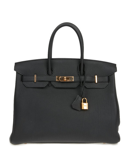 Sac à main Birkin 35 Hermès togo noir