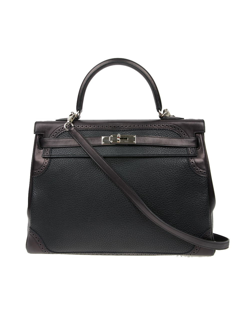 HERMES Kelly 35 Ghillies Flap Bag - second-hand luxury certified.