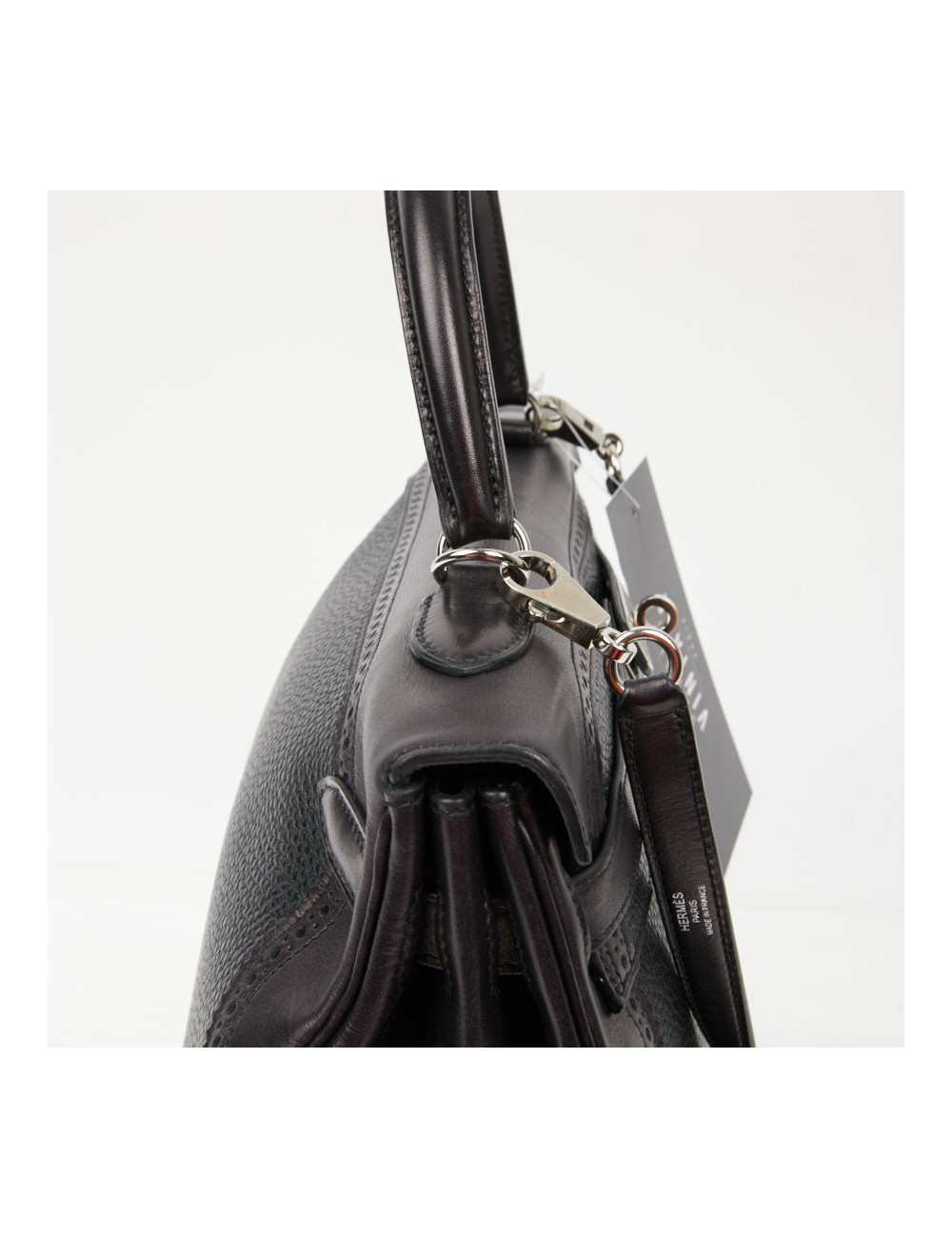 HERMES Kelly 35 Ghillies Flap Bag - second-hand luxury certified.