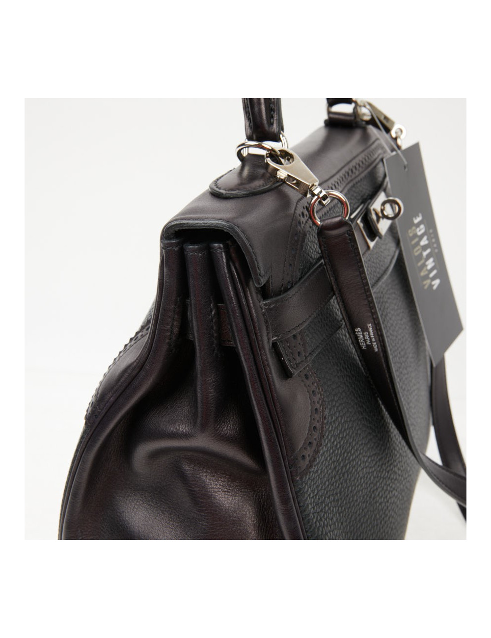 HERMES Kelly 35 Ghillies Flap Bag - second-hand luxury certified.