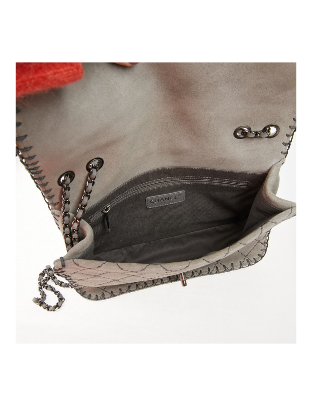 Sac Chanel surpiqûres vertes