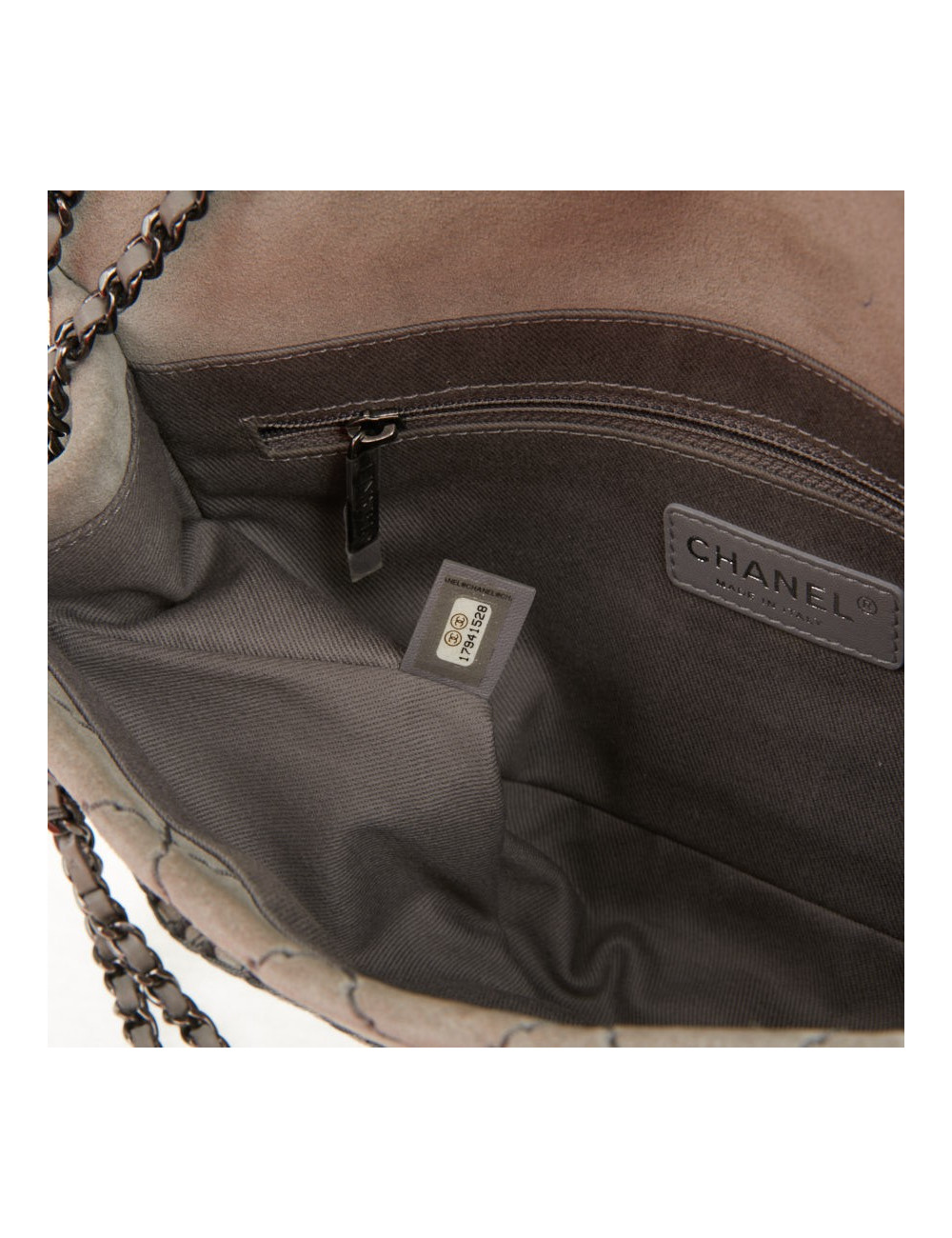 Sac Chanel surpiqûres vertes