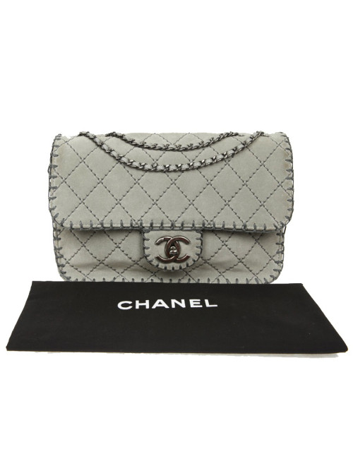 Sac Chanel surpiqûres vertes