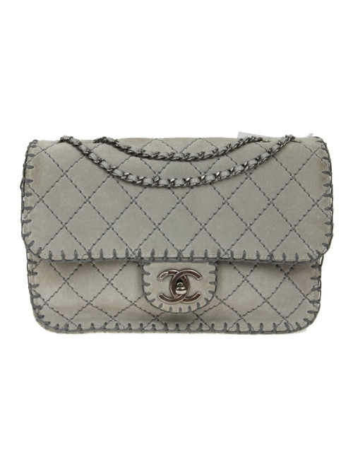 Sac Chanel surpiqûres vertes