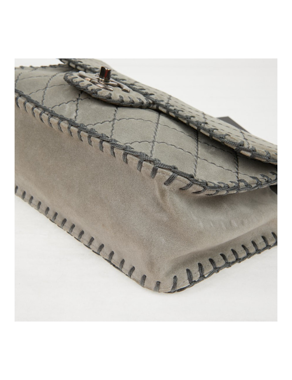 Sac Chanel surpiqûres vertes