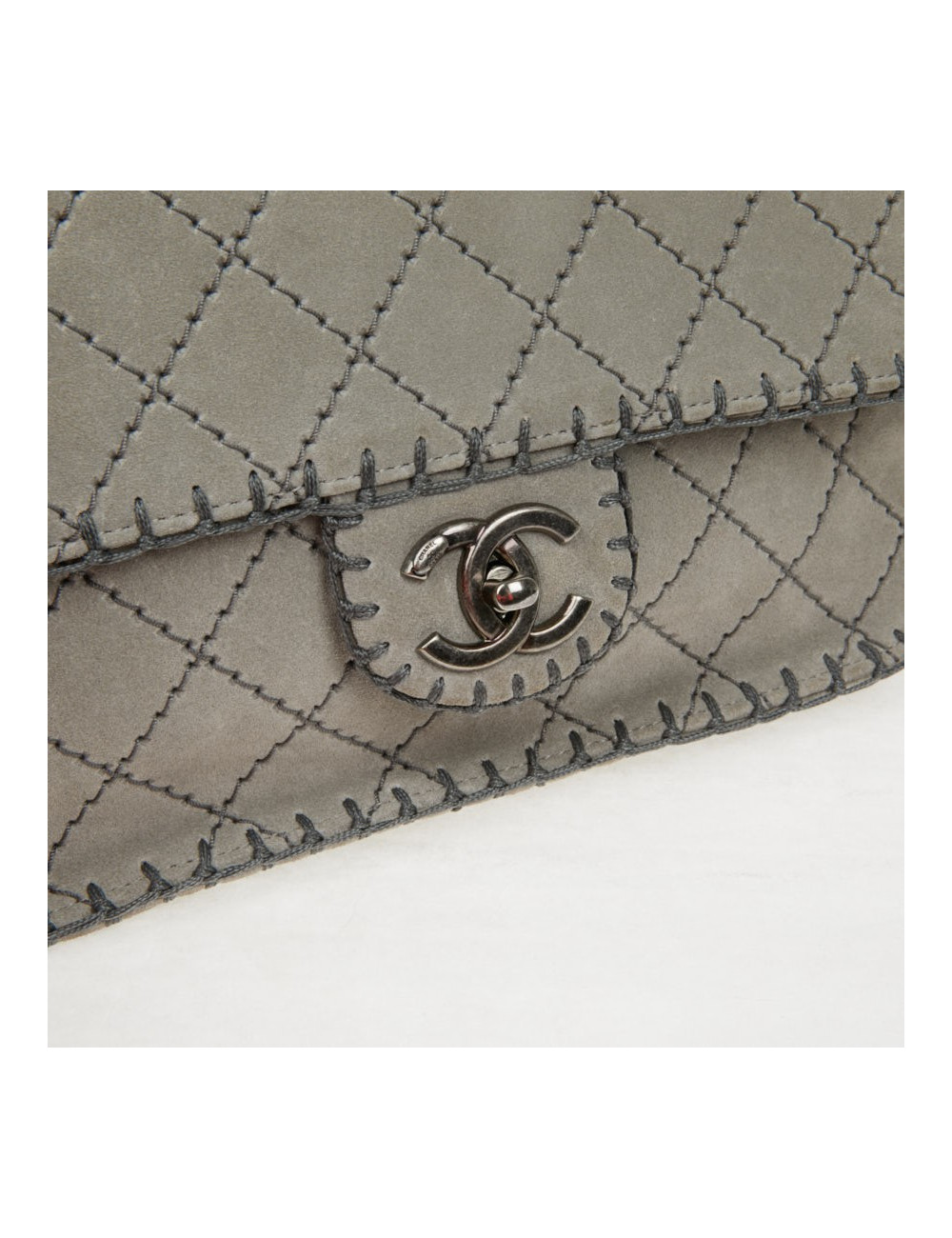 Sac Chanel surpiqûres vertes