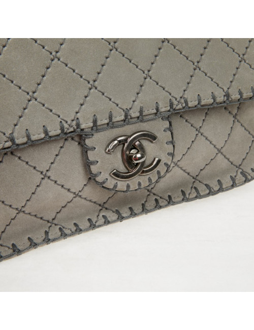 Sac Chanel surpiqûres vertes