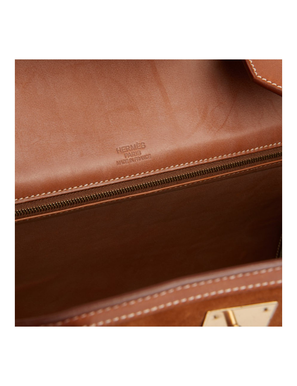 Sac Hermes Birkin 40 bi-matière gold