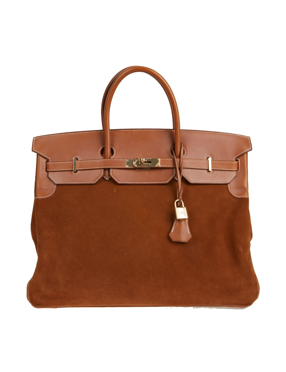 Sac Hermes Birkin 40 bi-matière gold